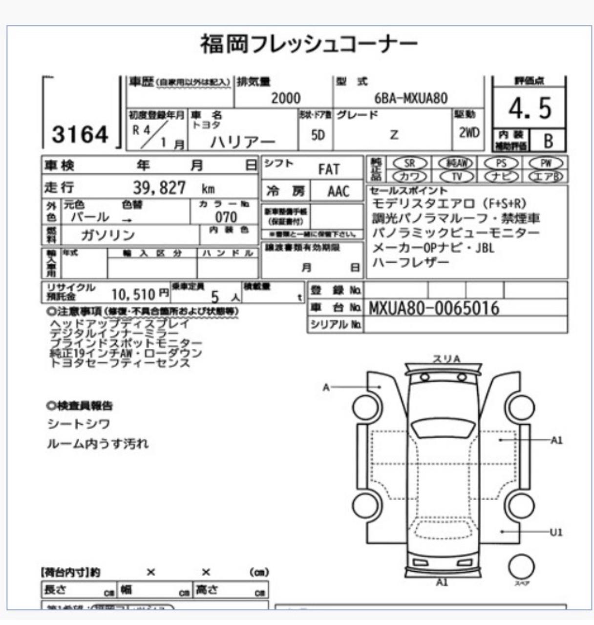 Toyota Harrier Z PKG